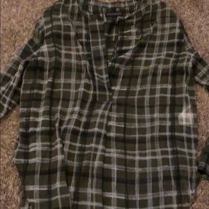 Banana plaid tunic longer in back